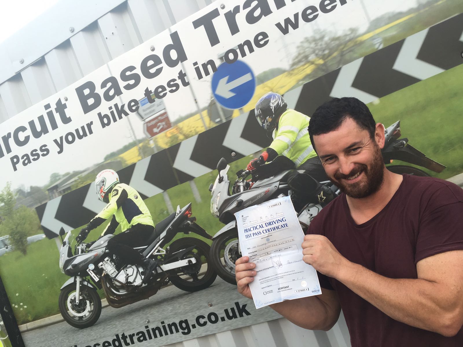 Motorcycle test in Leicester