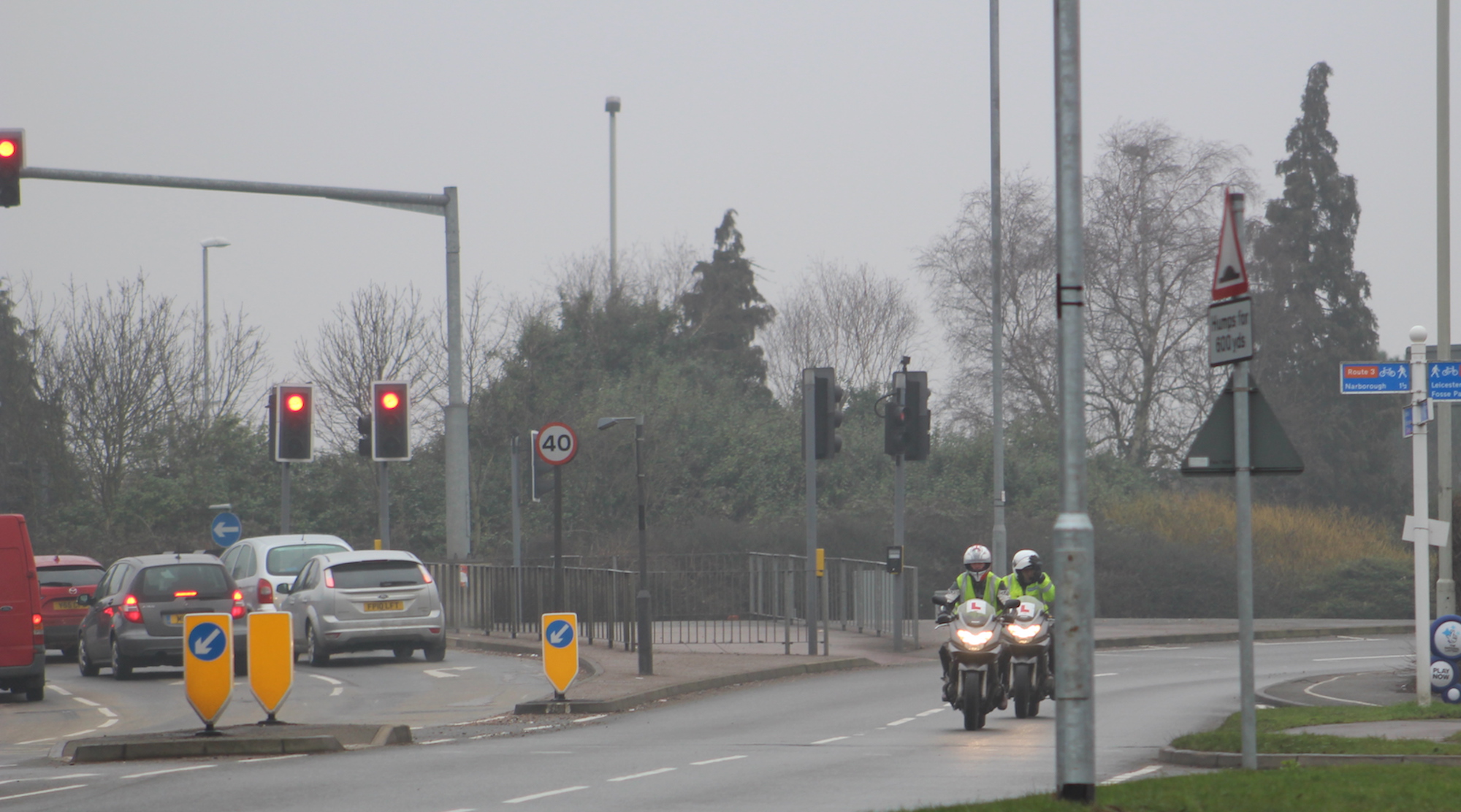 Motorbike test in London, Milton Keynes
