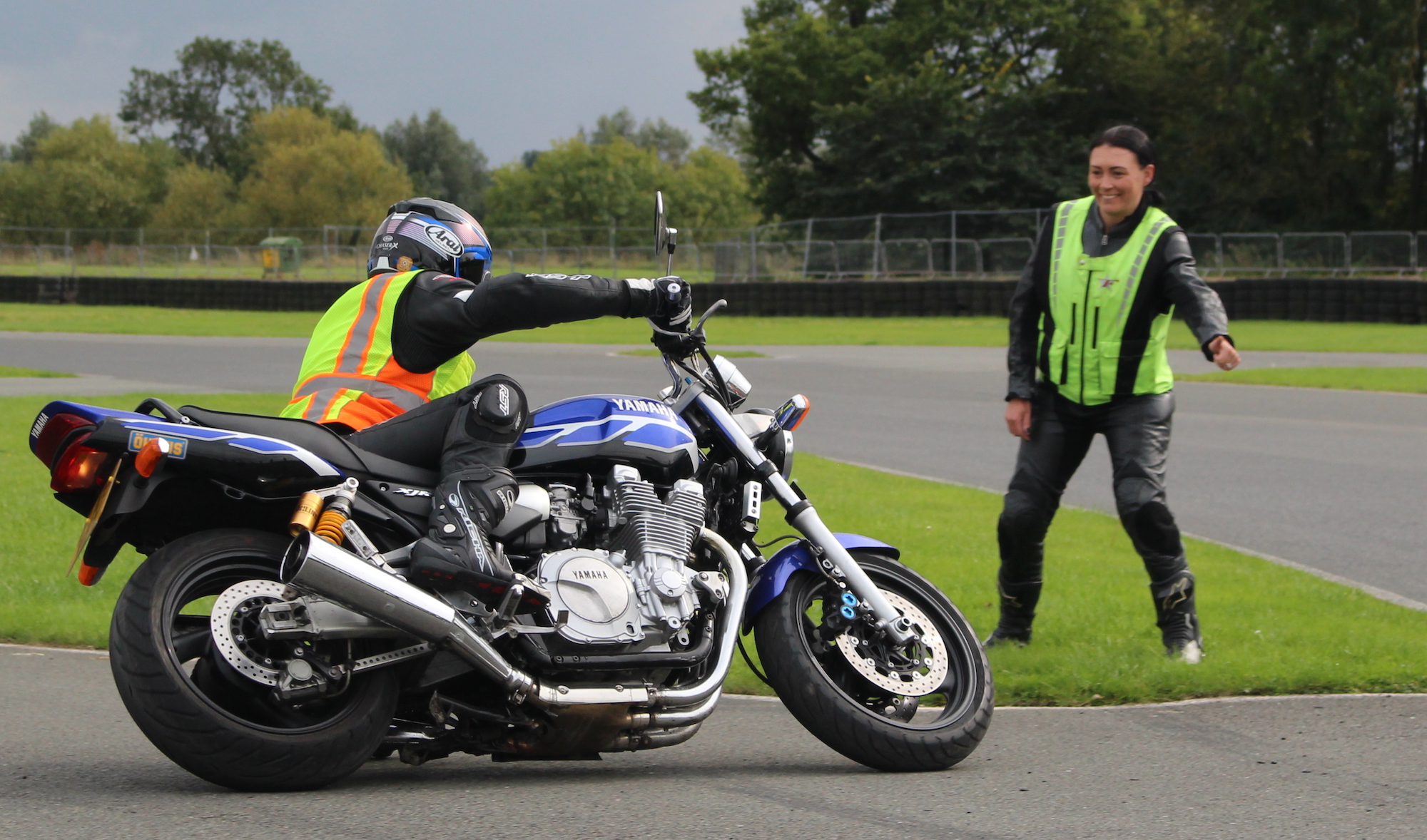 Motorbike training on track