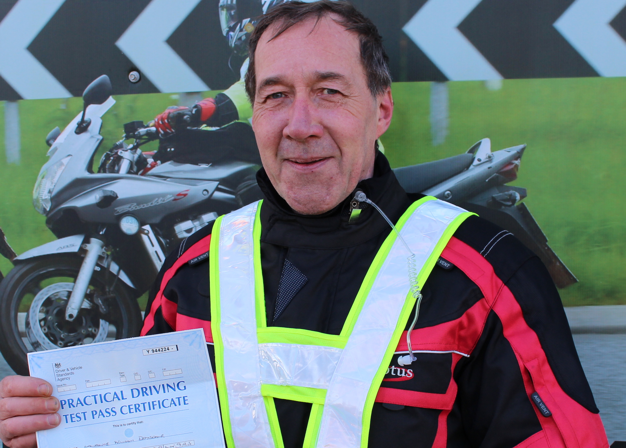 motorcycle test pass in Leicester